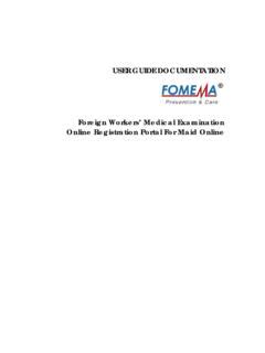 fomima|USER GUIDE DOCUMENTATION Foreign Workers’ Medical。